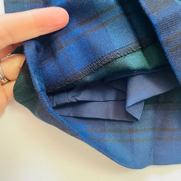 NWT J. Crew Wool Tartan Trouser Pant Plaid City Skimmer Blue Green Holiday Winte - Picture 6 of 9